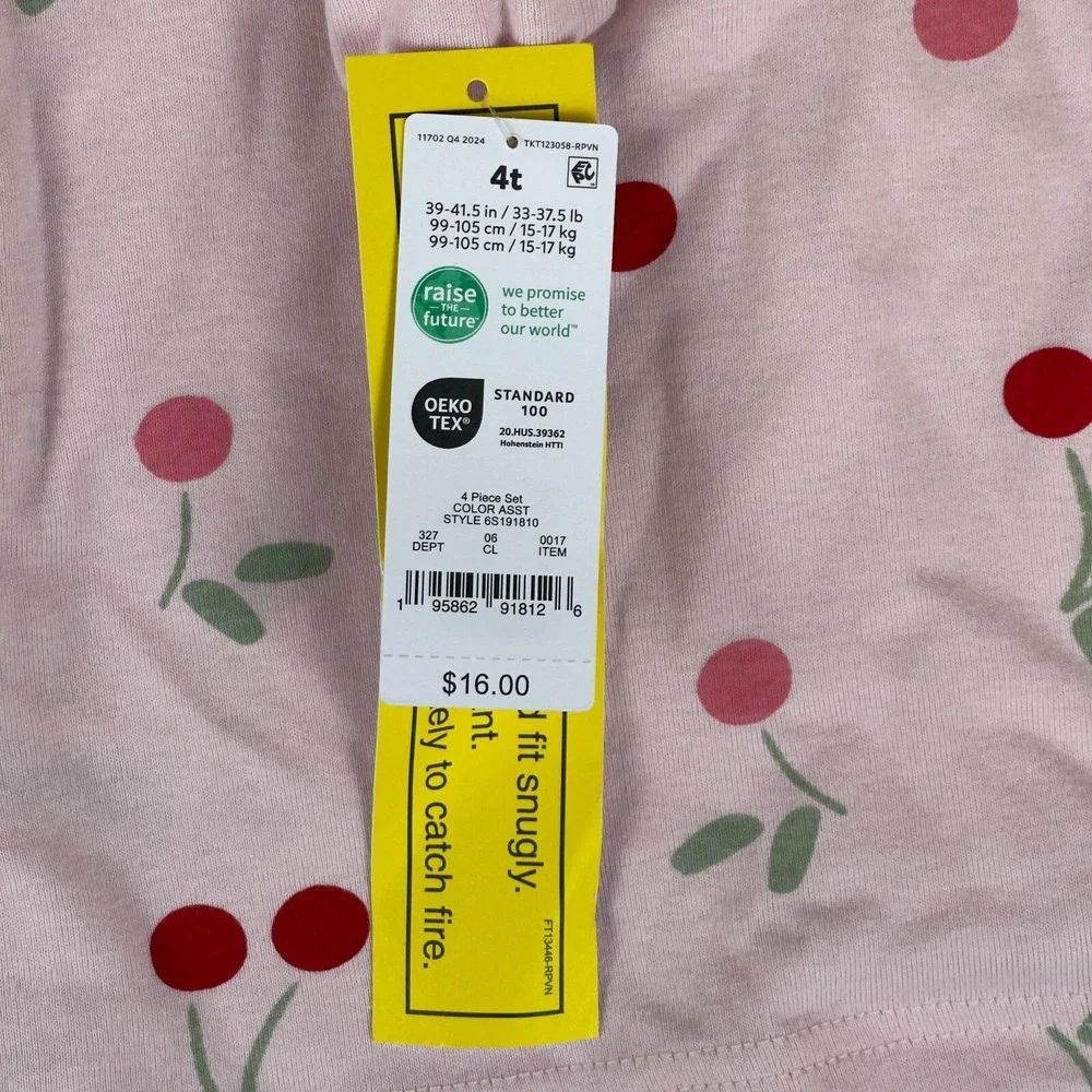 Carters pink machine sleepwear